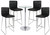 Aldo Fixed Height Curved Bar Stool and Como Table Package