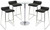 Baceno Fixed Height Curved Bar Stool and Como Table Package