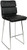 Moderno Fixed Height Curved Bar Stools Black