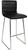 Aldo Fixed Height Curved Bar Stools Black