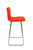 Aldo Fixed Height Curved Bar Stools Red