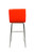 Aldo Fixed Height Curved Bar Stools Red
