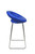 Sorrento Kitchen Fixed Height Curved Bar Stools Blue