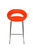 Sorrento Kitchen Fixed Height Curved Bar Stools Red