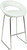 Sorrento Kitchen Fixed Height Curved Bar Stools White