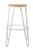 Onda White Natural Bar Stool