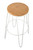 Onda White Natural Bar Stool