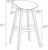 White Equator Bar Stool
