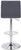 Aldo Bar Stool Charcoal Grey