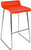 Baceno Fixed Height Curved Bar Stools Red
