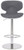 Deluxe Carcaso Bar Stool Charcoal Grey