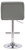 Allegro Real Leather Bar Stool Grey