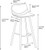 Antico Kitchen Bar Stool Grey