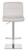 Deluxe Allegro Crescent Bar Stool White