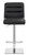 Deluxe Luscious Crescent Bar Stool Black