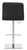 Deluxe Luscious Crescent Bar Stool Black