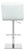 Deluxe Luscious Crescent Bar Stool White