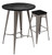Tolix Grey Darkwood Round Bar Table