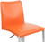 Eccellente Signature Real Leather Bar Stool Tan Orange