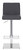 Deluxe Snella Bar Stool Charcoal Grey