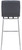 Aldo Fixed Height Bar Stool Charcoal Grey