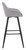 Velluto Velvet Grey Kitchen Bar Stool