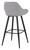 Velluto Velvet Grey Kitchen Bar Stool