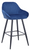 Velluto Velvet Blue Kitchen Bar Stool