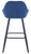 Velluto Velvet Blue Kitchen Bar Stool