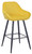 Velluto Velvet Mustard Kitchen Bar Stool