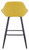 Velluto Velvet Mustard Kitchen Bar Stool
