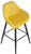 Velluto Velvet Mustard Kitchen Bar Stool