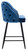Mayfair Velvet Blue Kitchen Bar Stool