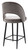 Chelsea Velvet Charcoal Kitchen Bar Stool