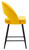 Chelsea Velvet Mustard Kitchen Bar Stool