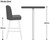 Knightsbridge Velvet Charcoal Kitchen Bar Stool