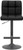 Allegro Bar Stool Black with Black Frame