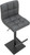 Deluxe Allegro Bar Stool Charcoal with Black Frame