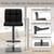 Deluxe Allegro Bar Stool Black with Black Frame