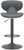 Carcaso Bar Stool Charcoal with Black Frame