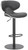 Deluxe Carcaso Bar Stool Black with Black Frame