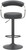 Zenith Bar Stool Black with Black Frame