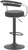 Zenith Bar Stool Black with Black Frame