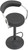 Zenith Bar Stool Black with Black Frame