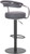 Deluxe Zenith Bar Stool Charcoal with Black Frame