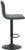 Deluxe Aldo Bar Stool Charcoal Grey with Black Frame