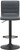 Deluxe Aldo Bar Stool Charcoal Grey with Black Frame