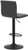 Aldo Bar Stool Charcoal with Black Frame