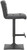Luscious Bar Stool Black with Black Frame