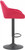 Velluto Bar Stool Red Velvet with Black Frame